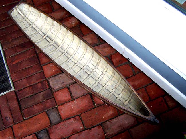 A Wonderful Folk Art Model of a Long Boat or Dory with Original Surface circa 1865-1875 — image 3